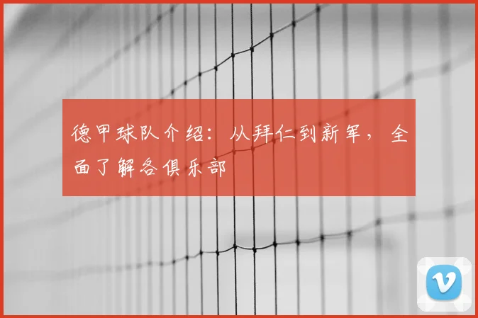 德甲球队介绍:从拜仁到新军,全面了解各俱乐部